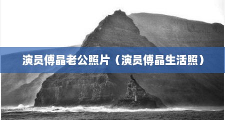演员傅晶老公照片（演员傅晶生活照）