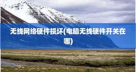 无线网络硬件损坏(电脑无线硬件开关在哪)