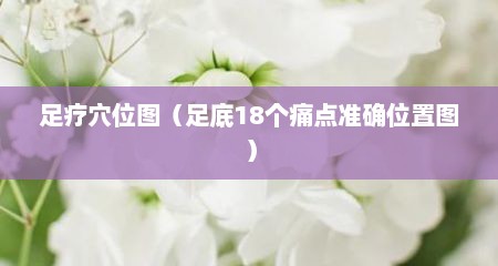 足疗穴位图（足底18个痛点准确位置图）