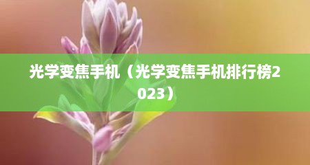 光学变焦手机（光学变焦手机排行榜2023）