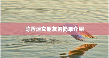 陈哲远女朋友的简单介绍