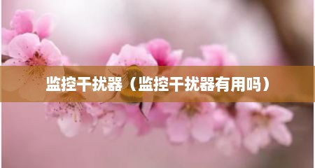 监控干扰器（监控干扰器有用吗）