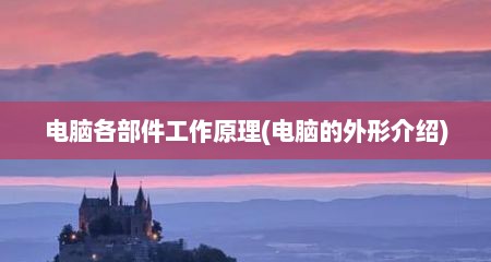 电脑各部件工作原理(电脑的外形介绍)