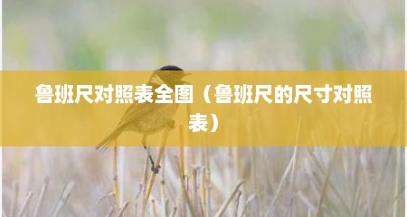 鲁班尺对照表全图（鲁班尺的尺寸对照表）