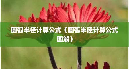 圆弧半径计算公式（圆弧半径计算公式图解）