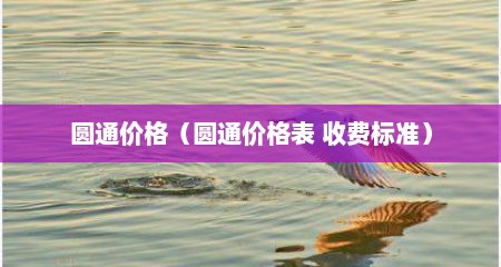 圆通价格（圆通价格表 收费标准）