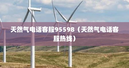 天然气电话客服95598（天然气电话客服热线）
