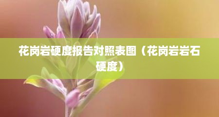 花岗岩硬度报告对照表图（花岗岩岩石硬度）