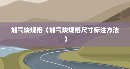 加气块规格（加气块规格尺寸标注方法）