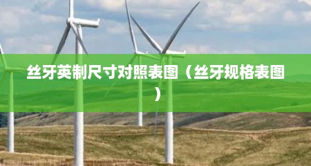 丝牙英制尺寸对照表图（丝牙规格表图）