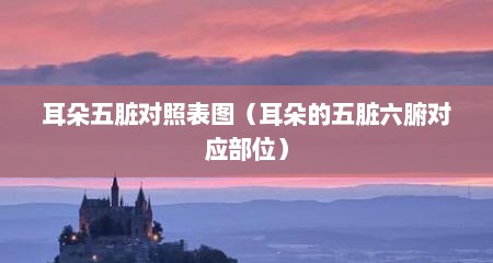 耳朵五脏对照表图（耳朵的五脏六腑对应部位）