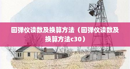 回弹仪读数及换算方法（回弹仪读数及换算方法c30）