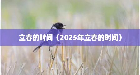 立春的时间（2025年立春的时间）