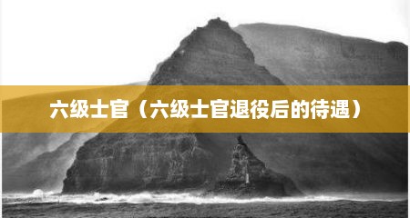 六级士官（六级士官退役后的待遇）