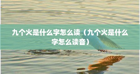 九个火是什么字怎么读（九个火是什么字怎么读音）