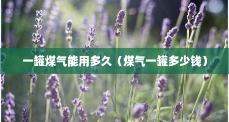 一罐煤气能用多久（煤气一罐多少钱）