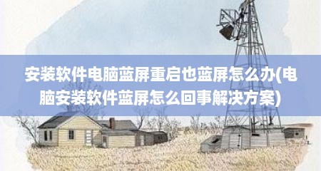 安装软件电脑蓝屏重启也蓝屏怎么办(电脑安装软件蓝屏怎么回事解决方案)