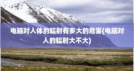 电脑对人体的辐射有多大的危害(电脑对人的辐射大不大)