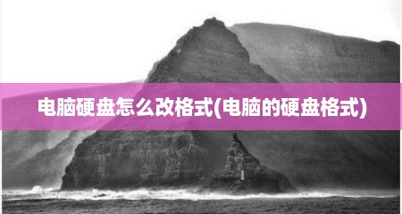电脑硬盘怎么改格式(电脑的硬盘格式)