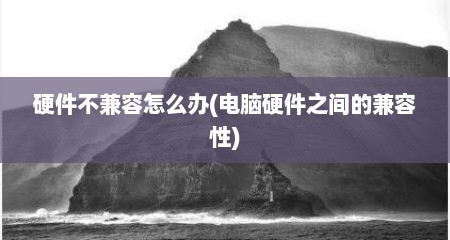 硬件不兼容怎么办(电脑硬件之间的兼容性)