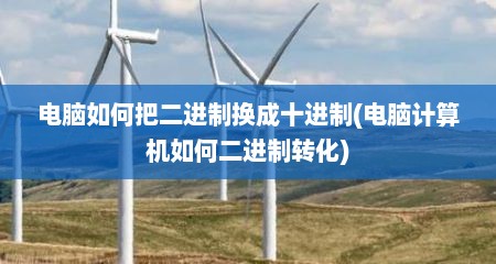 电脑如何把二进制换成十进制(电脑计算机如何二进制转化)