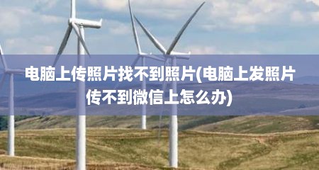电脑上传照片找不到照片(电脑上发照片传不到微信上怎么办)