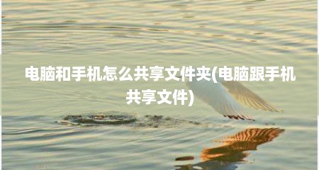 电脑和手机怎么共享文件夹(电脑跟手机共享文件)