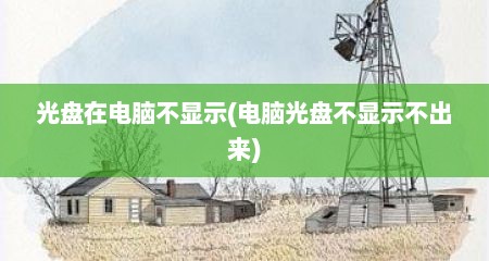 光盘在电脑不显示(电脑光盘不显示不出来)