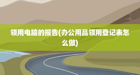 领用电脑的报告(办公用品领用登记表怎么做)