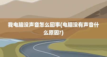我电脑没声音怎么回事(电脑没有声音什么原因?)
