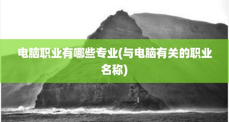电脑职业有哪些专业(与电脑有关的职业名称)