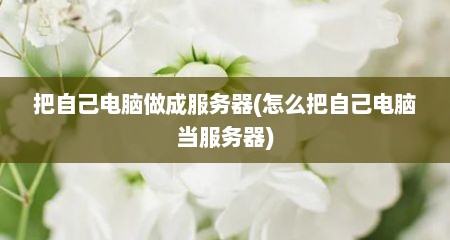 把自己电脑做成服务器(怎么把自己电脑当服务器)