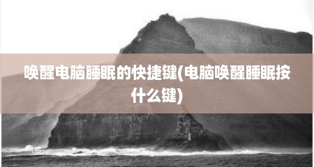 唤醒电脑睡眠的快捷键(电脑唤醒睡眠按什么键)