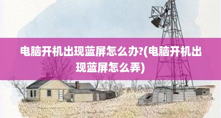 电脑开机出现蓝屏怎么办?(电脑开机出现蓝屏怎么弄)