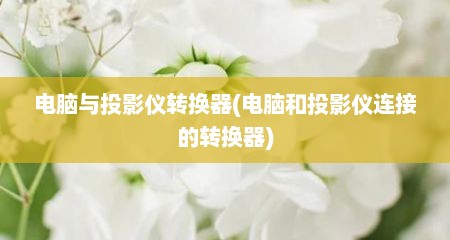 电脑与投影仪转换器(电脑和投影仪连接的转换器)