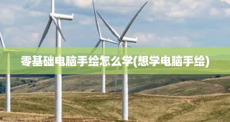 零基础电脑手绘怎么学(想学电脑手绘)