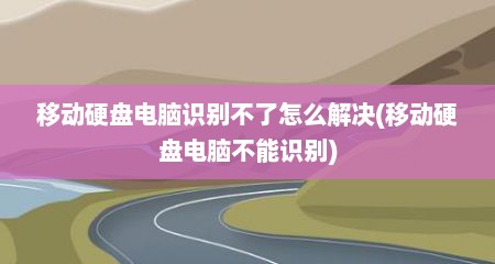 移动硬盘电脑识别不了怎么解决(移动硬盘电脑不能识别)