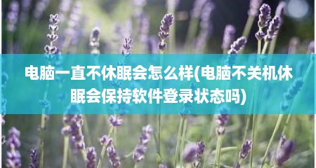 电脑一直不休眠会怎么样(电脑不关机休眠会保持软件登录状态吗)
