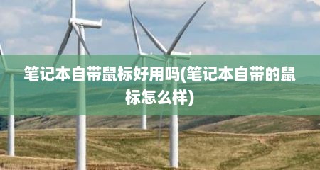 笔记本自带鼠标好用吗(笔记本自带的鼠标怎么样)