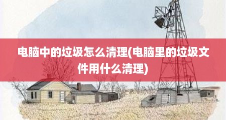 电脑中的垃圾怎么清理(电脑里的垃圾文件用什么清理)