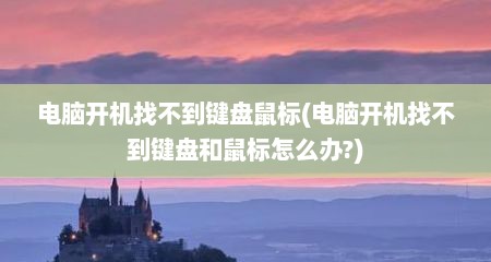电脑开机找不到键盘鼠标(电脑开机找不到键盘和鼠标怎么办?)