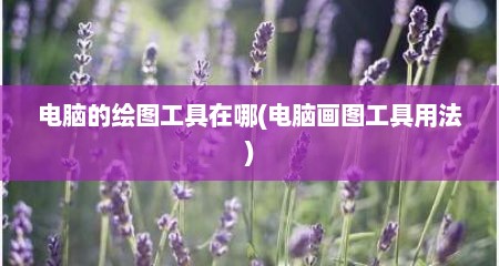 电脑的绘图工具在哪(电脑画图工具用法)