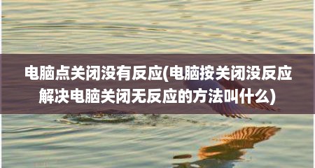 电脑点关闭没有反应(电脑按关闭没反应解决电脑关闭无反应的方法叫什么)
