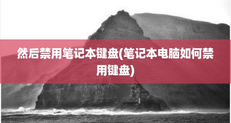 然后禁用笔记本键盘(笔记本电脑如何禁用键盘)