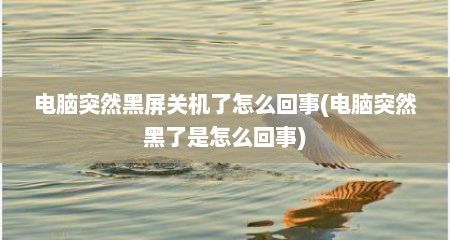 电脑突然黑屏关机了怎么回事(电脑突然黑了是怎么回事)