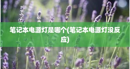 笔记本电源灯是哪个(笔记本电源灯没反应)
