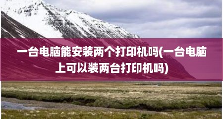 一台电脑能安装两个打印机吗(一台电脑上可以装两台打印机吗)