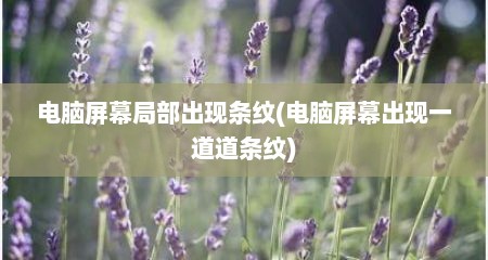 电脑屏幕局部出现条纹(电脑屏幕出现一道道条纹)