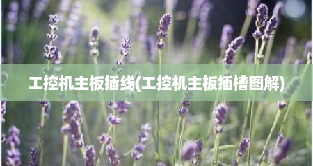工控机主板插线(工控机主板插槽图解)