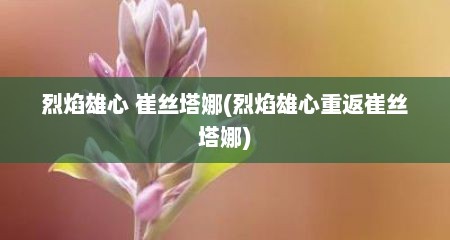 烈焰雄心 崔丝塔娜(烈焰雄心重返崔丝塔娜)